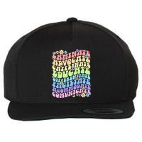 Sped Caffeinate Advocate Laminate Educate Groovy Teacher Wool Snapback Cap