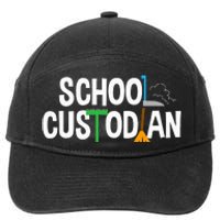 School Custodian Appreciation Gift Janitor 7-Panel Snapback Hat