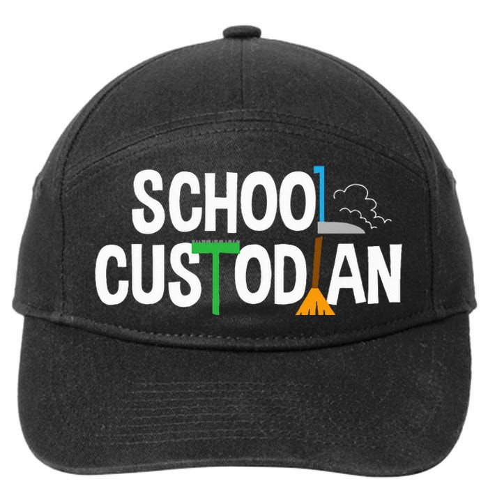 School Custodian Appreciation Gift Janitor 7-Panel Snapback Hat