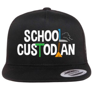 School Custodian Appreciation Gift Janitor Flat Bill Trucker Hat