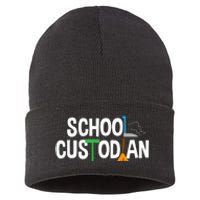 School Custodian Appreciation Gift Janitor Sustainable Knit Beanie