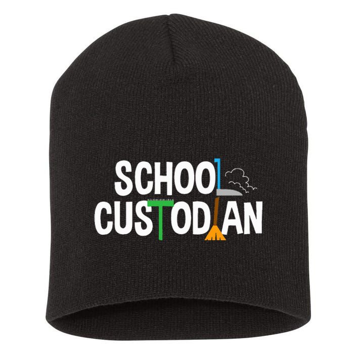 School Custodian Appreciation Gift Janitor Short Acrylic Beanie