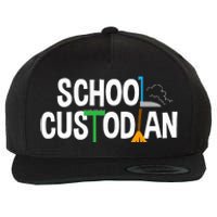 School Custodian Appreciation Gift Janitor Wool Snapback Cap