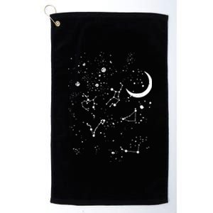 Stargazing Constellation Astronomy Lover Great Gift Platinum Collection Golf Towel