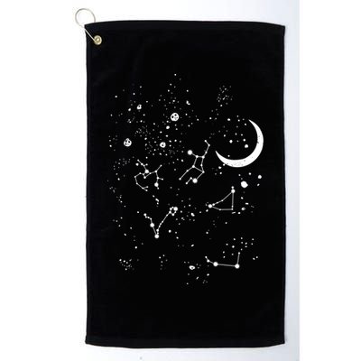 Stargazing Constellation Astronomy Lover Great Gift Platinum Collection Golf Towel