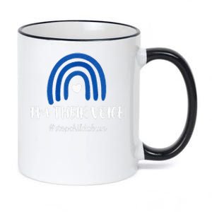 Stop Child Abuse Prevention Awareness Month 11oz Black Color Changing Mug