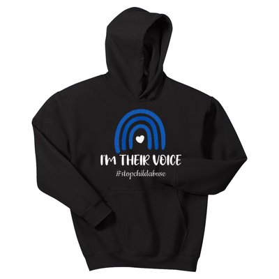 Stop Child Abuse Prevention Awareness Month Kids Hoodie