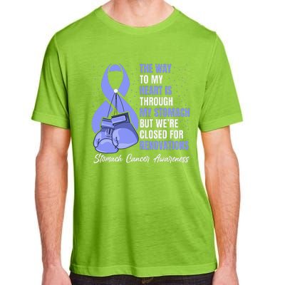 Stomach Cancer Awareness Warrior Periwinkle Ribbon Adult ChromaSoft Performance T-Shirt