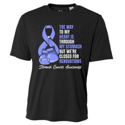 Stomach Cancer Awareness Warrior Periwinkle Ribbon Cooling Performance Crew T-Shirt