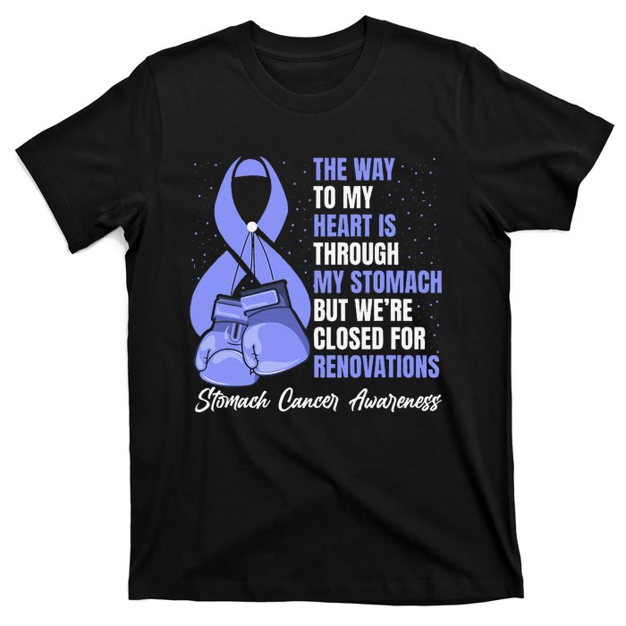 Stomach Cancer Awareness Warrior Periwinkle Ribbon T-Shirt