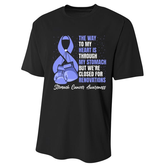 Stomach Cancer Awareness Warrior Periwinkle Ribbon Performance Sprint T-Shirt