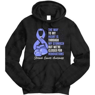 Stomach Cancer Awareness Warrior Periwinkle Ribbon Tie Dye Hoodie