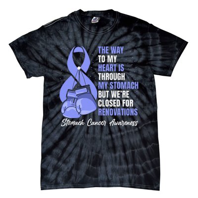 Stomach Cancer Awareness Warrior Periwinkle Ribbon Tie-Dye T-Shirt