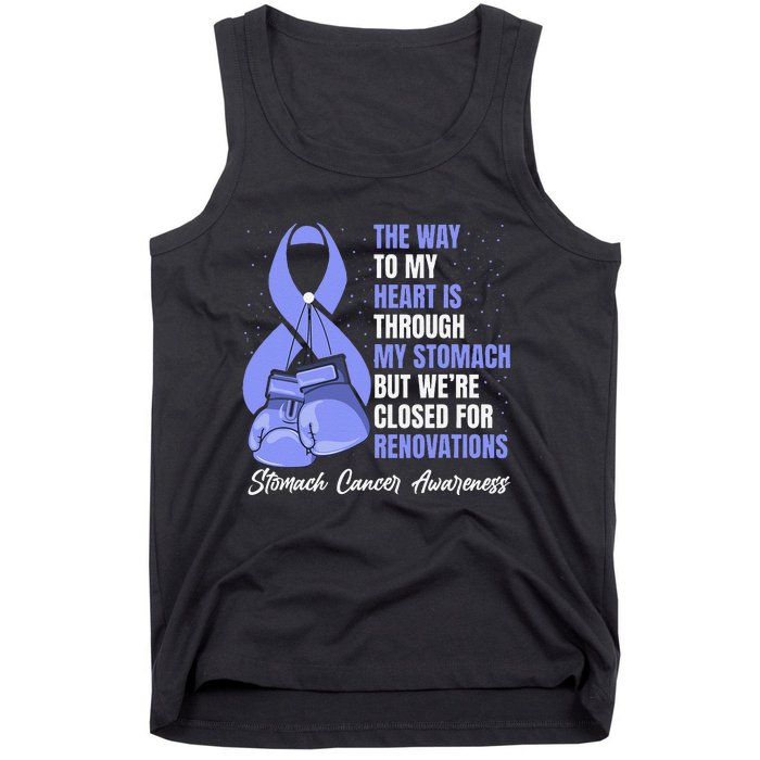 Stomach Cancer Awareness Warrior Periwinkle Ribbon Tank Top