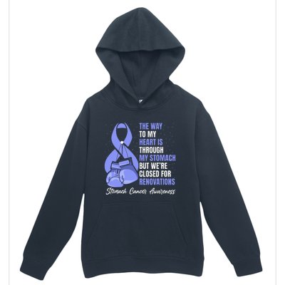 Stomach Cancer Awareness Warrior Periwinkle Ribbon Urban Pullover Hoodie