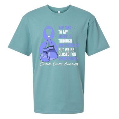 Stomach Cancer Awareness Warrior Periwinkle Ribbon Sueded Cloud Jersey T-Shirt