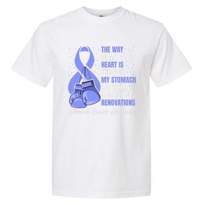 Stomach Cancer Awareness Warrior Periwinkle Ribbon Garment-Dyed Heavyweight T-Shirt