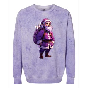 Santa Claus And Happy New Year Colorblast Crewneck Sweatshirt