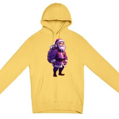 Santa Claus And Happy New Year Premium Pullover Hoodie