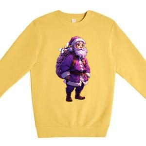 Santa Claus And Happy New Year Premium Crewneck Sweatshirt