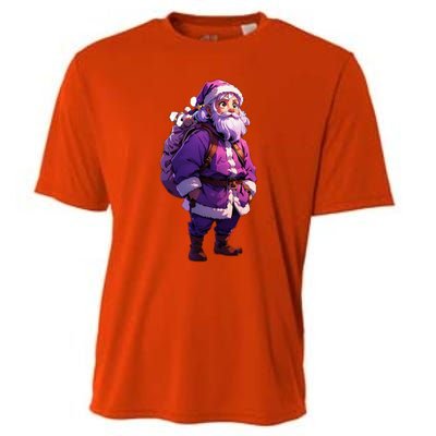 Santa Claus And Happy New Year Cooling Performance Crew T-Shirt