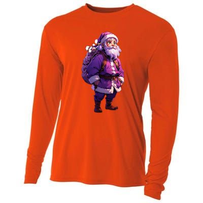 Santa Claus And Happy New Year Cooling Performance Long Sleeve Crew