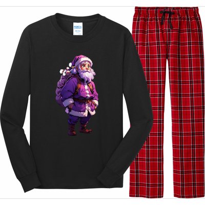 Santa Claus And Happy New Year Long Sleeve Pajama Set