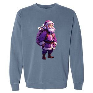 Santa Claus And Happy New Year Garment-Dyed Sweatshirt