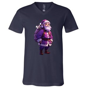 Santa Claus And Happy New Year V-Neck T-Shirt