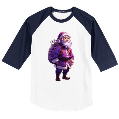 Santa Claus And Happy New Year Baseball Sleeve Shirt