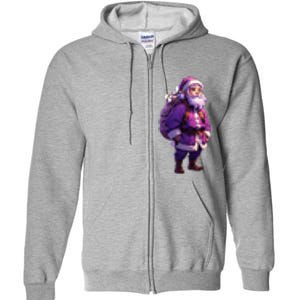 Santa Claus And Happy New Year Full Zip Hoodie