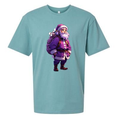 Santa Claus And Happy New Year Sueded Cloud Jersey T-Shirt