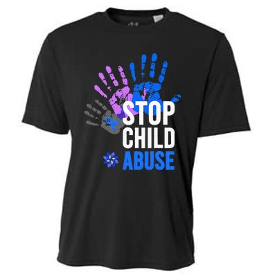 Stop Child Abuse Child Abuse Prevention Awareness Cooling Performance Crew T-Shirt