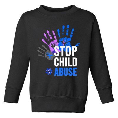 Stop Child Abuse Child Abuse Prevention Awareness Toddler Sweatshirt