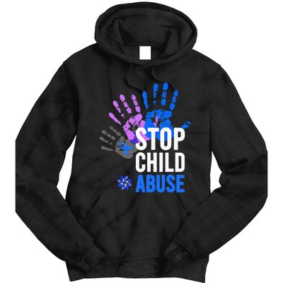 Stop Child Abuse Child Abuse Prevention Awareness Tie Dye Hoodie