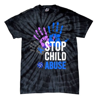 Stop Child Abuse Child Abuse Prevention Awareness Tie-Dye T-Shirt