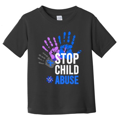 Stop Child Abuse Child Abuse Prevention Awareness Toddler T-Shirt