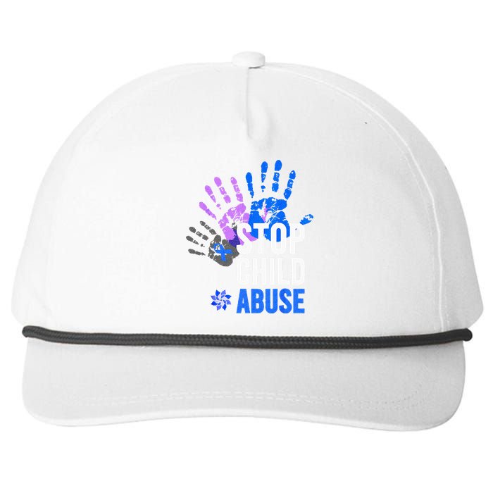 Stop Child Abuse Child Abuse Stop Child Abuse Snapback Five-Panel Rope Hat