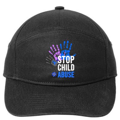 Stop Child Abuse Child Abuse Stop Child Abuse 7-Panel Snapback Hat