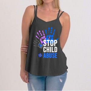 Stop Child Abuse Child Abuse Stop Child Abuse Women's Strappy Tank