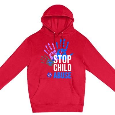 Stop Child Abuse Child Abuse Stop Child Abuse Premium Pullover Hoodie