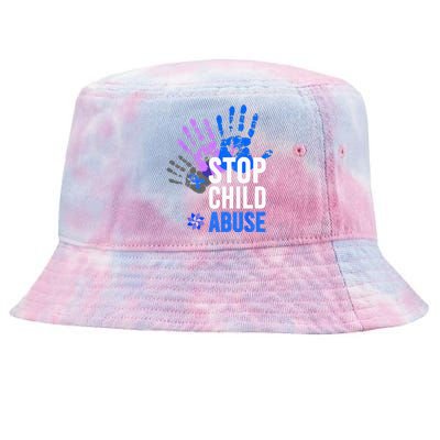 Stop Child Abuse Child Abuse Stop Child Abuse Tie-Dyed Bucket Hat