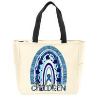 Stop Child Abuse Prevention Awareness Month Zip Tote Bag