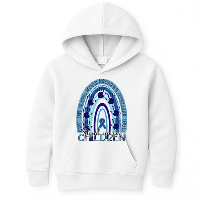 Stop Child Abuse Prevention Awareness Month Kids Hoodie