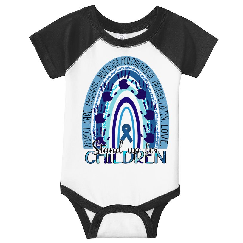Stop Child Abuse Prevention Awareness Month Infant Baby Jersey Bodysuit