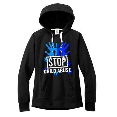 Stop Child Abuse Child Abuse Prevention Awareness Women's Fleece Hoodie