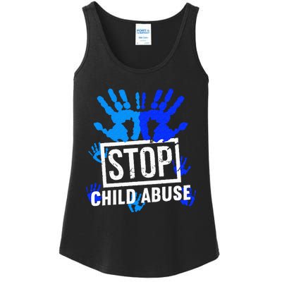 Stop Child Abuse Child Abuse Prevention Awareness Ladies Essential Tank