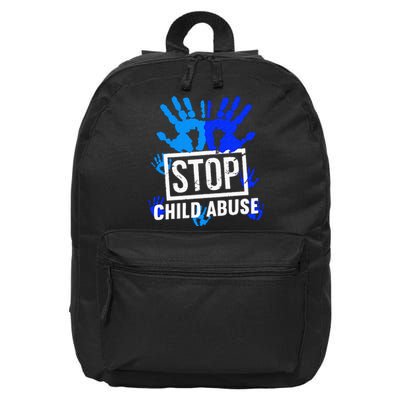 Stop Child Abuse Child Abuse Prevention Awareness 16 in Basic Backpack