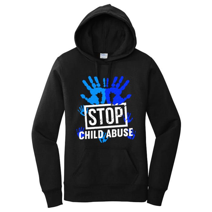 Stop Child Abuse Child Abuse Prevention Awareness Women's Pullover Hoodie