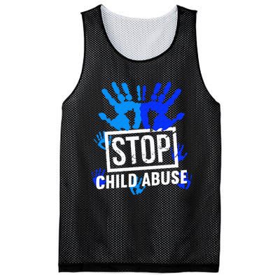 Stop Child Abuse Child Abuse Prevention Awareness Mesh Reversible Basketball Jersey Tank